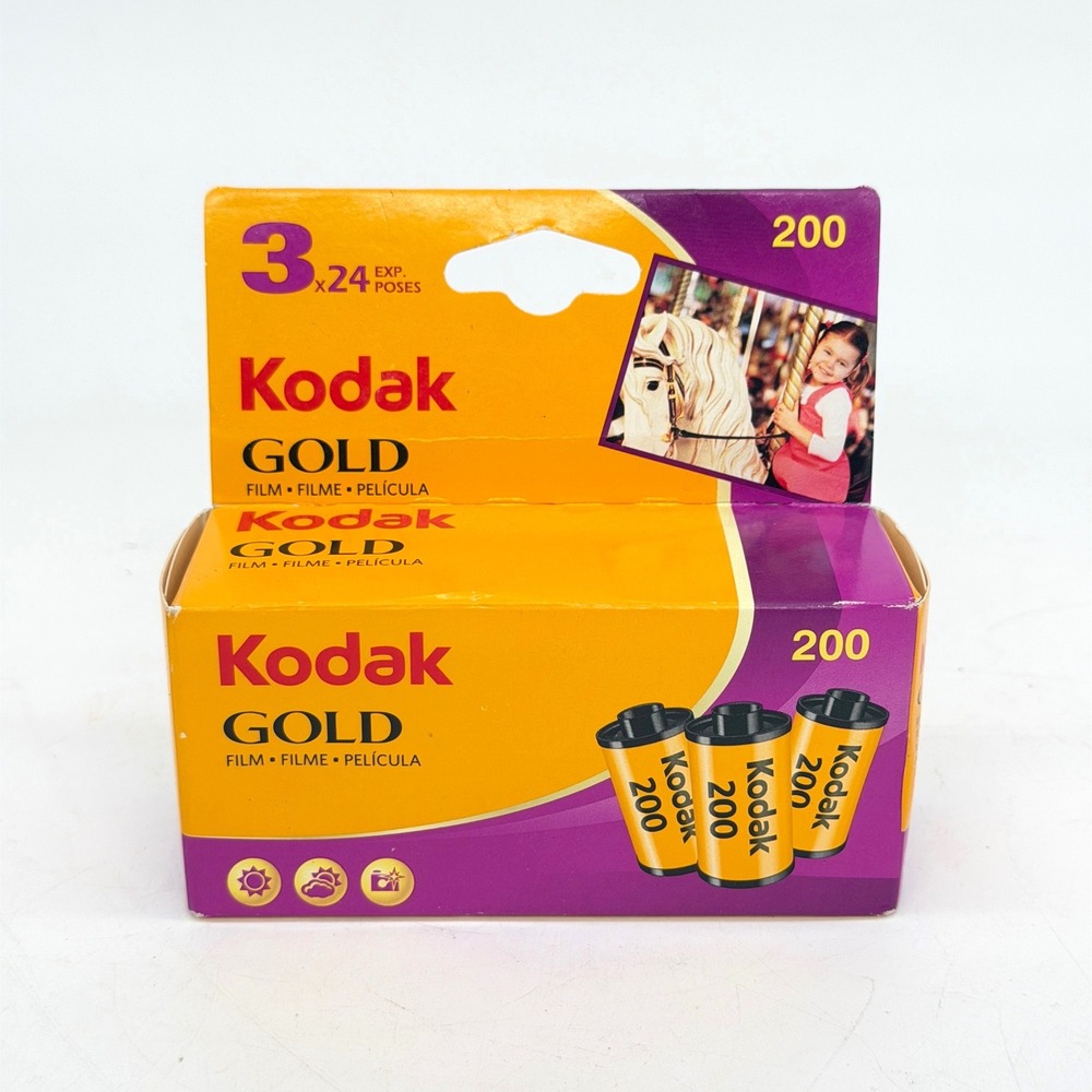 Kodak Gold 200 35mm Color Negative Film 3-Pack 24 Exp Per Roll Exp 10/2019